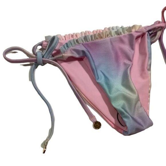Wildfox Fairy Hologram Pastel Bikini Size XS Tank & String Bikini Bottom New - Picture 5 of 9